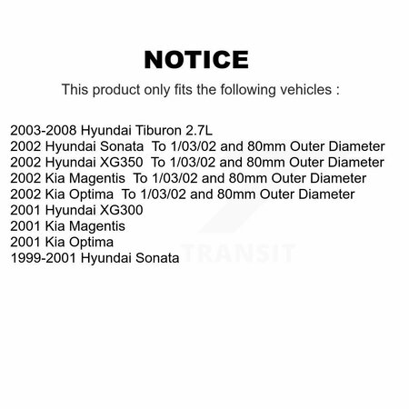 Kugel Front Wheel Bearing Pair For Hyundai Tiburon Sonata Kia Optima XG350 XG300 Magentis K70-100514